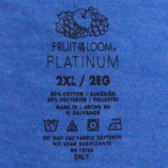 NWT Fruit Of The Loom Platinum Men’s 2XL 50-52 Shades of Blue Tank Top Shirt - Picture 4 of 7
